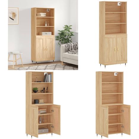 Highboard Sonoma-Eiche 69,5x34x180 cm Holzwerkstoff - Holzwerkstoff - Sonoma-Eiche (1/5)