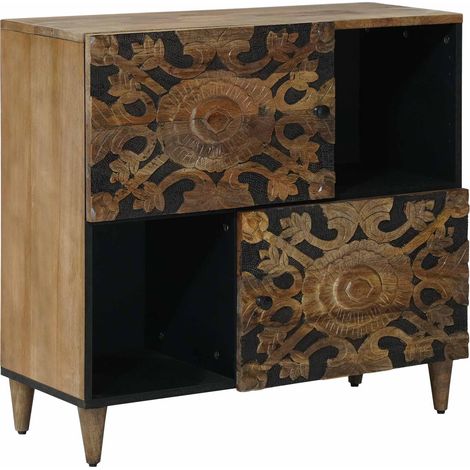 vidaXL  Sideboard  with Storage Brown 80 x 33.5 x 75 cm Solid Mango Wood