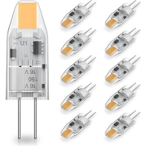 Ampoule à LED G4 1W, 1,5w ampoule à LED 120 lumens 2700k ampoule à LED blanche chaude, AC/DC 12V G4 Mini ampoule correspondant à 10W 15W ampoule halogène (1/5)