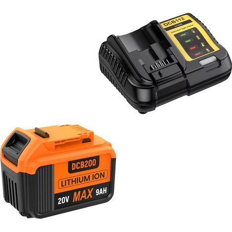 Akku für Elektrowerkzeuge, hohe Kapazität 9000mAh, Dual-Voltage-Kompatibilität, 1BAT 4aLadegerät (1/2)