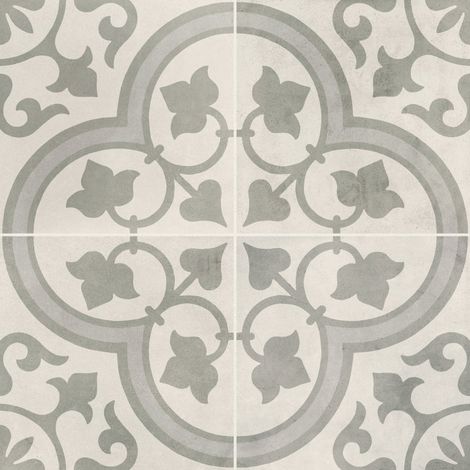 Carrelage effet Carreau ciment Lurelia Gris 22,3x22,3x0,9 cm Torilys - Sol et mur intérieur (vendu par carton de 0,65 m²) - RO'MA CARRELAGE