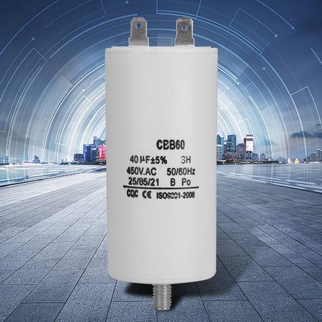 CBB60 450V 40µF Kondensator für Wasserpumpe, Waschmaschine, 50/60Hz (1/5)