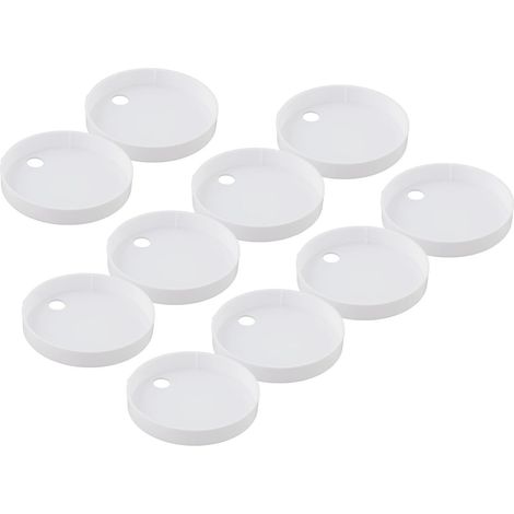 CCYKXA Ersatz-WC-Sitz aus Kunststoff, 60 mm, weiß, mit 60-mm-Schraube, dekorativ, mit wasserdichtem Scharnier und rostbeständig