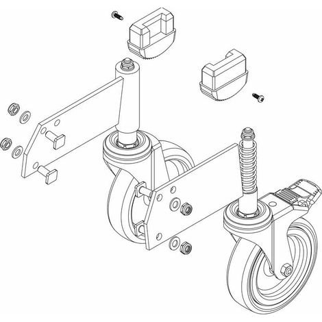 MUNK Rollensatz antistatisch elektrisch ableitfähig für Artikelnummer 50102 54102 50104 50103