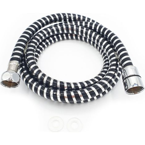 Plastique Chromé Flexible 15m Salle de Bains Tuyau Douche 1/2" x 1/2" (1/2)