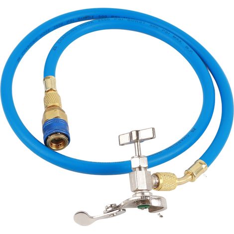 Ortviai Tuyau de recharge R134a pour climatisation automobile – raccord rapide droit 1/4" SAE, flexible haute pression 90 cm