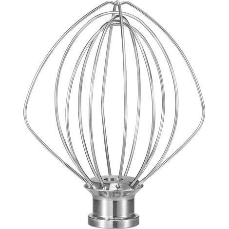 Accessoire mélangeur pour robot pâtissier KitchenAid (avec tête inclinable), mélangeur en acier inoxydable, compatible lave-vaisselle, convient pour les œufs, la crème, les gâteaux et la mayonnaise. (1/4)