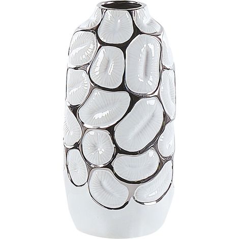 Vaso di fiori in porcellana bianca 28 cm accessorio moderno Cenabum