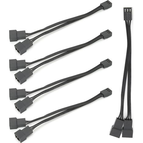 5-teiliges Lüfterverteilerkabel, 1-zu-2-Konverter, 3-polige Stromverlängerung