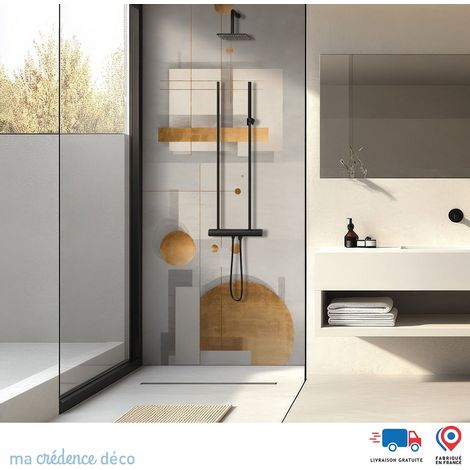 Panneau de douche : Constellation Silencieuse 6 - Couleur gris - Alu composite - 90 - 245 (1/3)