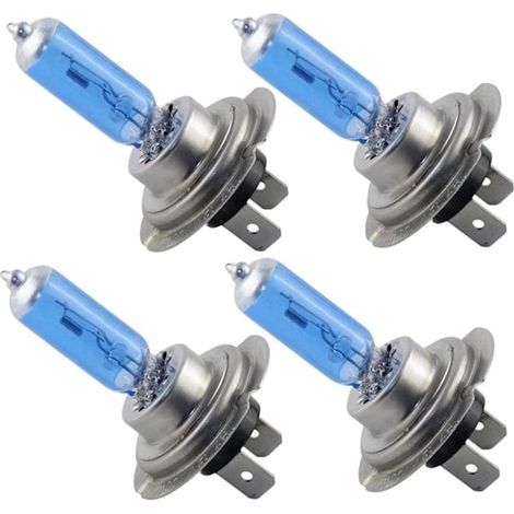 4 ampoules de phare H7, 12 V/100 W, halogène xénon. Feux de route ou feux de croisement pour phares de voiture (1/5)
