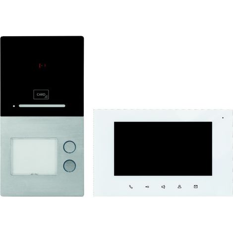 hhg Villa AP Set 2 RL Interphone Silber Modern