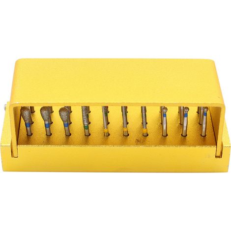 Fraise dentaire haute vitesse, lot de 30 pièces, fraises diamantées + mandrin porte-fraise, fraises de polissage pour usage professionnel. (1/5)