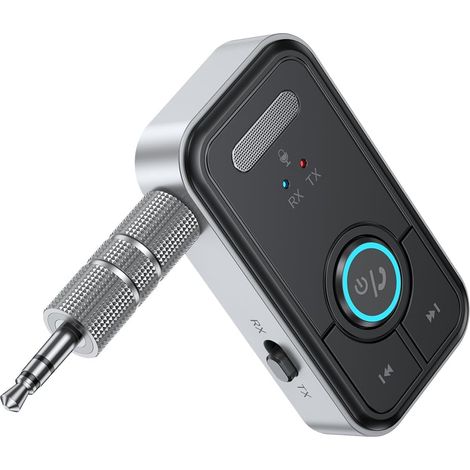 adaptador de audio Bluetooth 5.3, transmisor/receptor 2 en 1, alcance de 10 m, para smartphone, TV y ordenador. (1/5)