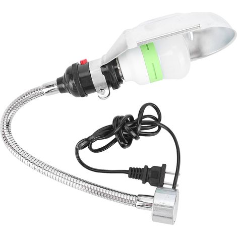 Lampe de travail LED 7W en aluminium à base magnétique pour machine CNC, couture, fraisage, usage beauté, ongles, étude. Prise US 110-220V, argenté. (1/5)
