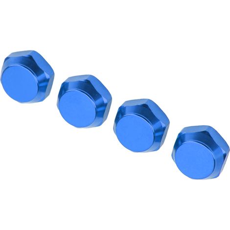 Lot de 1/8 écrous hexagonaux RC anti-poussière légers, adaptateur de moyeu hexagonal en aluminium de 17 mm, bleu (1/5)