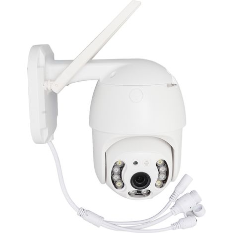 Caméra réseau sans fil, double source lumineuse, 3MP, IP66, rotation à 360 degrés, montage mural, surveillance extérieure à distance, AC100-240V, prise standard européenne. (1/5)