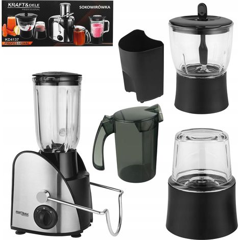 Spremiagrumi, tritatutto e frullatore 4 in 1 da 1500 W con accessori Kraft&Dele (1/5)