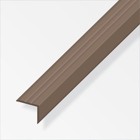 alfer Treppenprofil 1 m, 25 x 21 mm PVC (Kunststoff) glatt braun Treppenkantenprofil