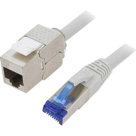 Cable reseau RJ45 male S-FTP 6a gris 25m