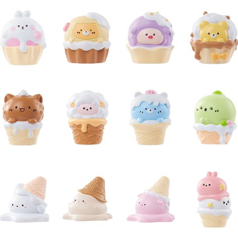 surprise de 12 figurines en résine représentant des glaces (1/5)