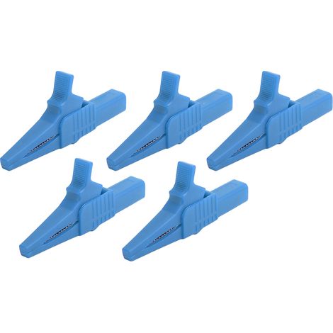 5 pièces J.60039 Pinces de Test Sécurité Multifonctions avec Douille 4mm pour Instruments Électroniques Bleu (1/5)