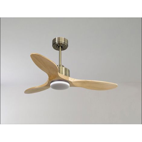 Modulo Low Profile Regular - un ventilateur pour plafond bas , DC 132 cm Chrome pales bois noir sans Lumière 20 à 40 m² (1/5)