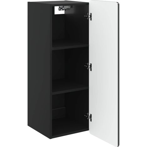 Armadietto a muro Mobiletto a muro Nero 33 x 34,5 x 94 cm Legno ingegnerizzato DAS170869 (1/5)