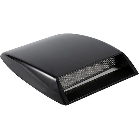 Aérodynamique Decorative Décoration moteur 1x Entrée Air Scoop Grille Accessoire Capot Universal Black ABS Aluminium Noire (1/5)