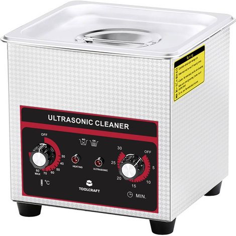 TOOLCRAFT USC-130 Lavatrice ad ultrasuoni Gioielli, Forniture per ufficio, laboratorio 160 W 1.3 l con riscaldamento, c (1/5)