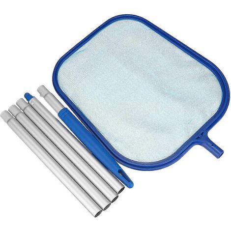 Kit d'outils de nettoyage pour aspirateur de piscine comprenant une tête de nettoyeur à jet d'aspiration et un filet de skimmer pour piscine, spa, bassin et fontaine.