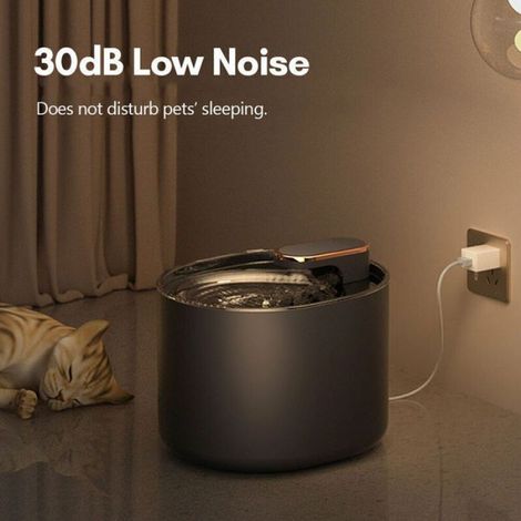 Distributeur d'eau automatique intelligent 3L pour chats et petits chiens, fontaine à eau à faible bruit, bleu foncé (1/4)