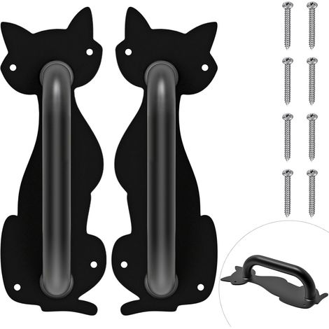 Poignées de Porte Coulissante, 22cm Poignee de Porte Interieur pour Porte de Grange 2pcs PoignéE de Porte pour Portail en Bois/Garage/Porte D'EntréE/Salle Bain/Armoire/Tiroir/Placard (1/5)