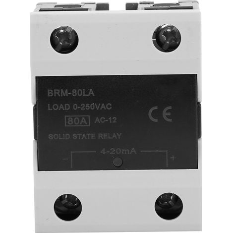 Relais statique SSR BRM-80LA avec voyant LED, tube ignifuge, composant électronique (1/5)