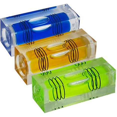 lot De 3 40 X 15 X 15 Mm Mini Niveaux Bulle De Haute Prcision Trois Lignes (1/5)