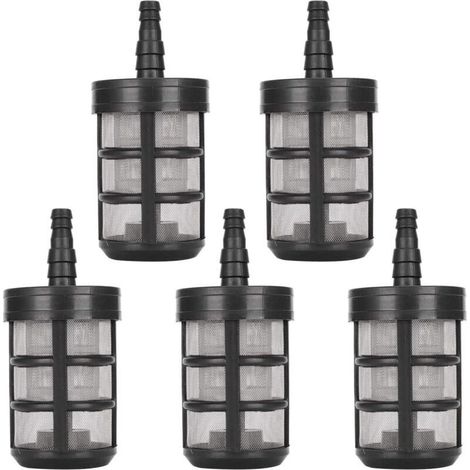 5 PCS Filtre de Tuyau d'arrosage Acier Inoxydable Pompe D'aspiration D'eau Filtre Cryptage à Double Couche pour Tuyau D'admission Pulvérisateurs nettoyeur haute pression à Huile Équipement