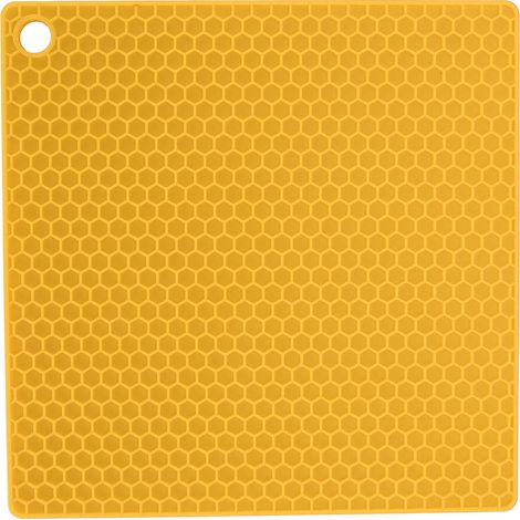 Isolierendes Kissen, Silikon-Untersetzermatte, Topfunterlage, Hitzeschutzmatte, Kochfeldunterlage, Verbrennungsschutzmatte für die Küche (Gelb).