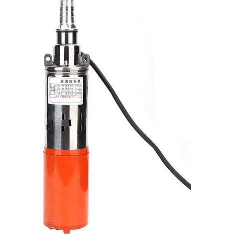12-V-Tauchschraubenpumpe, 1,2 m Förderhöhe bis 30 m, Edelstahl und Gusseisen, hohe Förderhöhe, für Bohr- und Bewässerungsanlagen (1/5)