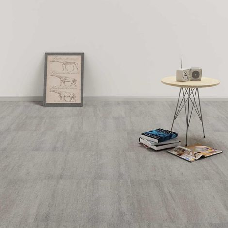 vidaXL Flooring Planks 5.11 m² 55 pcs PVC Dark Grey Melange