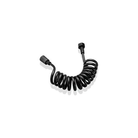 Flexible de Douche, Tuyau de Douche Rétractable 300cm Noir, Flexible de Douche en Mousse avec Bouchon, Tuyau à Ressort Télescopique pour Douchette, WC et Bidet, Installation Facile et Rapide (1/5)