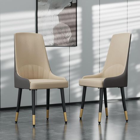Set di 2 Sedie da Pranzo in Ecopelle Antigraffio (1/5)