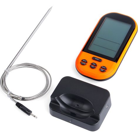 Termómetro digital inalámbrico para alimentos con control remoto, temporizador y alarma, para carne a la parrilla, sonda para filetes, herramienta de cocina. (1/5)