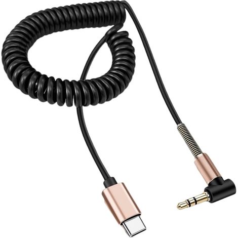 Convertisseur D'écouteurs USB-c vers Jack 3,5 Mm Câble Audio en Cuivre et PVC, Fonction Lecture Musicale sans Fil, pour Voiture et Maison (1/5)