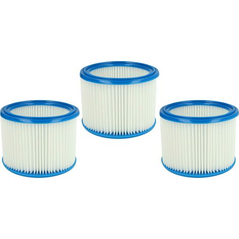 Vhbw – Set de 3 filtres plissés pour aspirateur Makita VC2012L VC2511 VC2512L VC3011L VC3012L – Aspiration à sec/humide – Installation rapide (1/4)