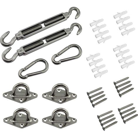 kit De Matriel Pour Voiles D'ombrage - Kit D'installation De Pare-soleil En Acier Inoxydable 304-15,2 Cm - Pour Installer Des Voiles D'ombrage Rec (1/5)