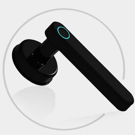 Serrure de Porte Intelligente Serrure Bluetooth Smart Home Serrure de Porte Serrure biométrique à Empreintes digitales Serrure à poignée électrique Porte en Bois (Color : Kit2, Size : L) (1/5)