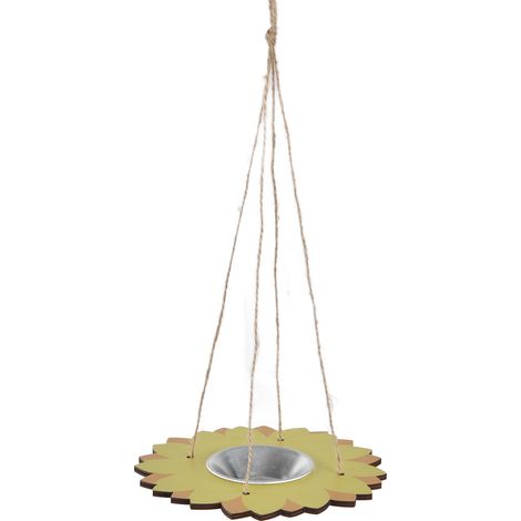 Mangeoire à oiseaux décorative suspendue en alliage d'aluminium, idéale pour le jardin ou la terrasse. (1/5)