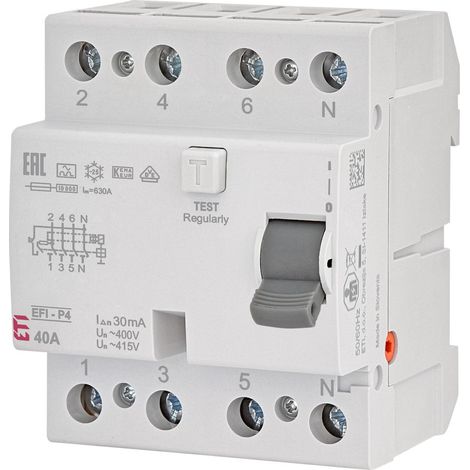 Fehlerstrom-Schutzschalter 4p 40A 30mA