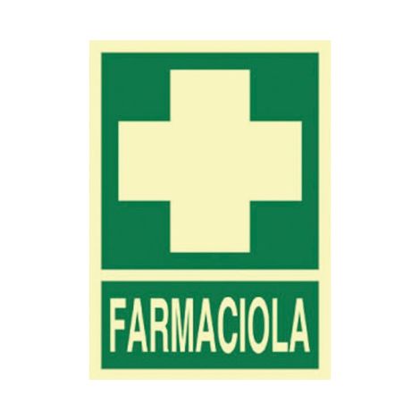 Senyals d'evacuació Farmaciola, cartel luminiscente                                                          297X210 mm (1/2)