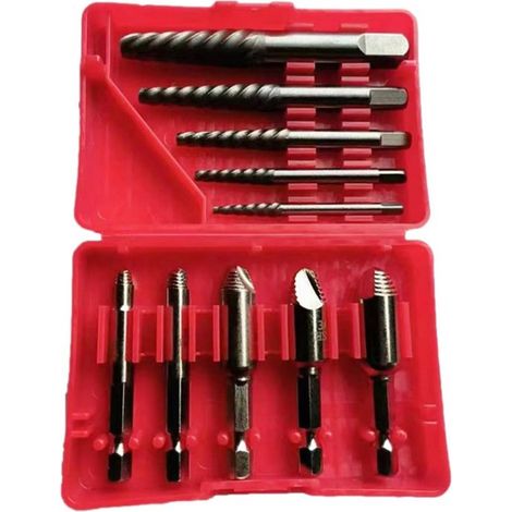 Extractor de tornillos profesional para reparaciones de automóviles y del hogar con herramientas de varios tamaños